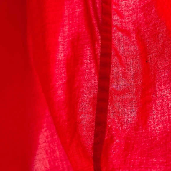 Banana Republic Button Down Shirt Red M Cotton? Collared Long Sleeve - Picture 4 of 6